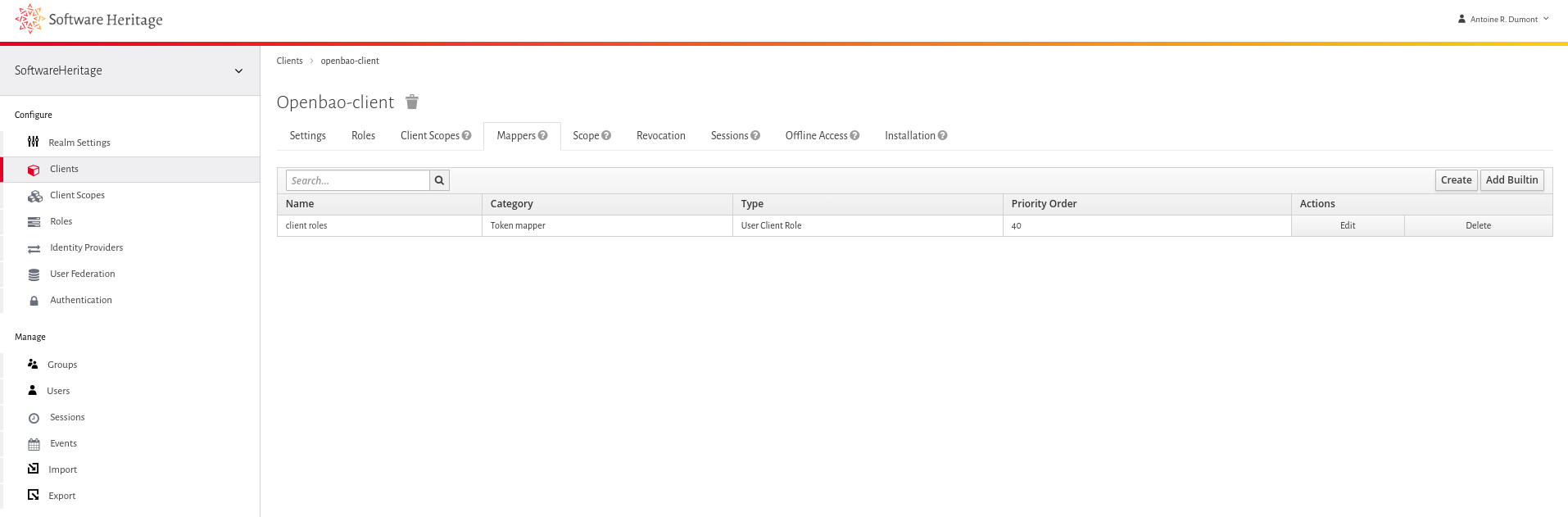Add Client role mapper